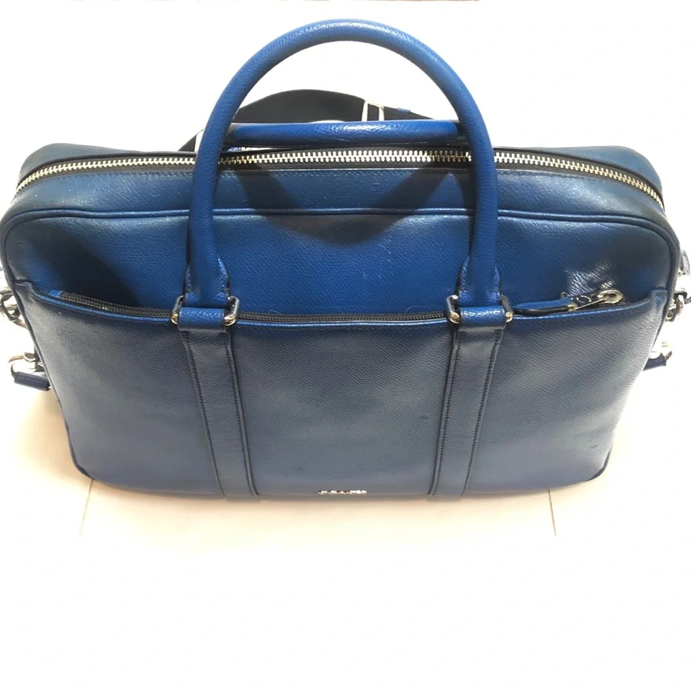 COACH Blue Leather Briefcase